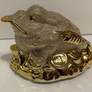 Fortune Gold Money Coin Frog Toad ceramic Feng Shui Decoration Charm of prosperi